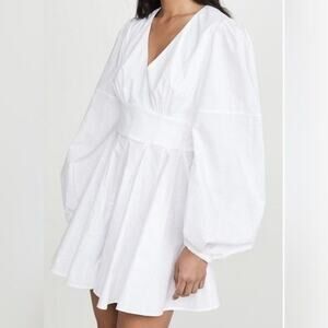 Petersyn · Camilia Dress · Cotton Stretch Poplin · Crisp White · Size Small